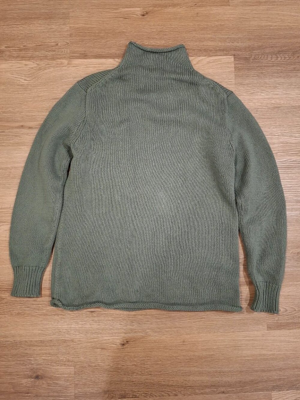 J. Crew (Mainline) 1988 Rollneck Sweater in Cotton - Small - Green - Picture 2 of 4